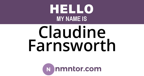 Claudine Farnsworth