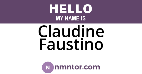 Claudine Faustino
