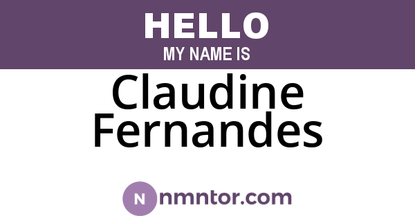 Claudine Fernandes
