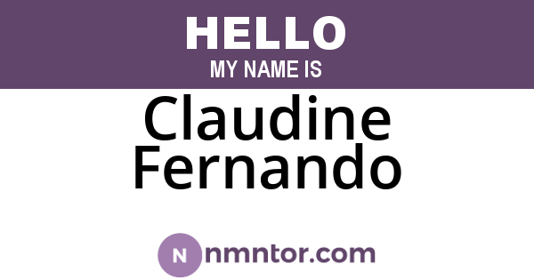 Claudine Fernando