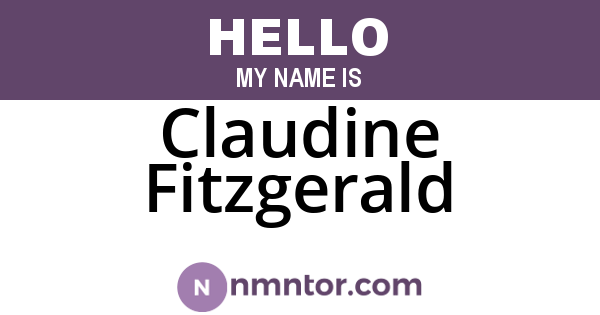 Claudine Fitzgerald