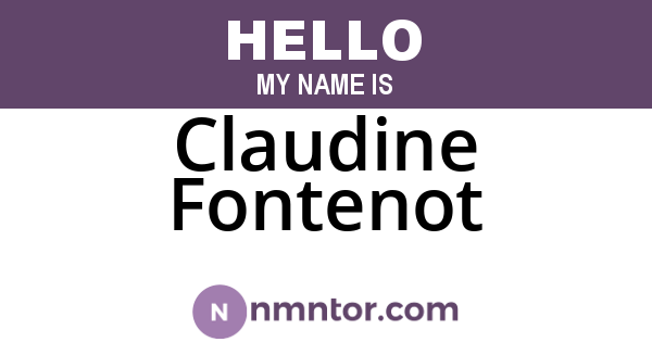 Claudine Fontenot