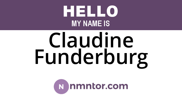 Claudine Funderburg