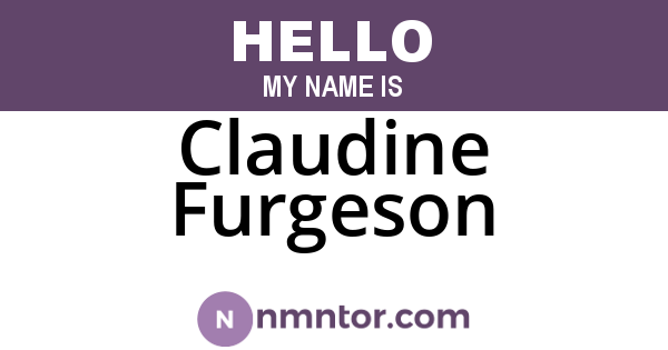 Claudine Furgeson