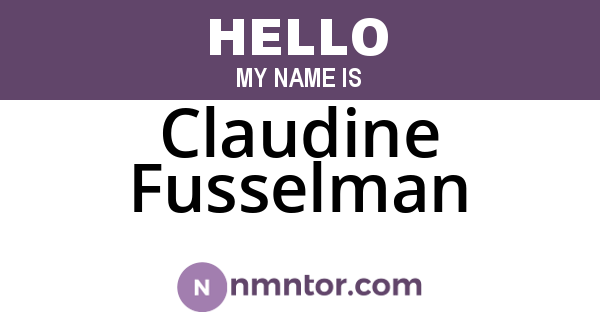 Claudine Fusselman