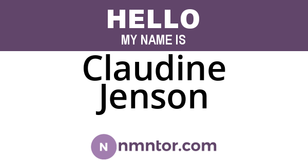 Claudine Jenson