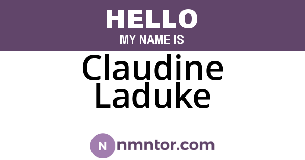 Claudine Laduke