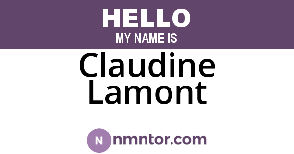 Claudine Lamont
