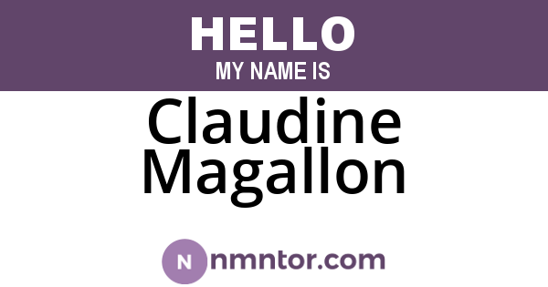 Claudine Magallon