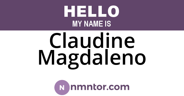 Claudine Magdaleno