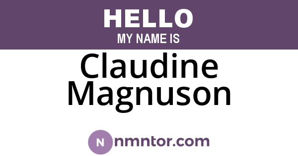 Claudine Magnuson