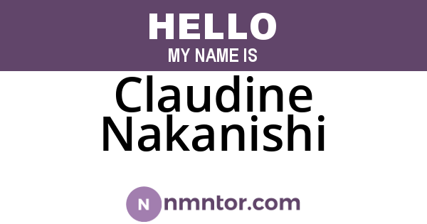 Claudine Nakanishi