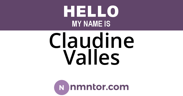 Claudine Valles