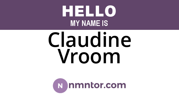 Claudine Vroom