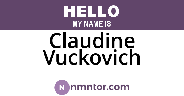 Claudine Vuckovich