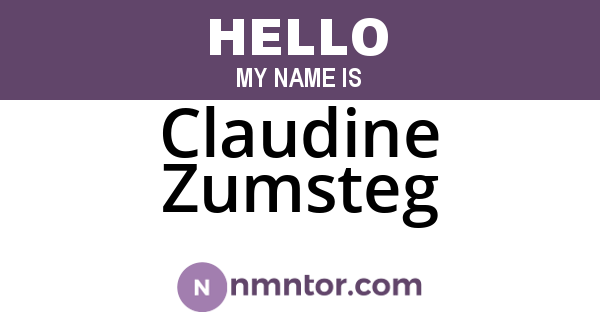 Claudine Zumsteg