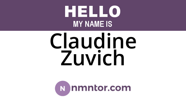 Claudine Zuvich
