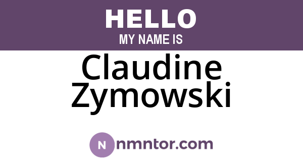 Claudine Zymowski