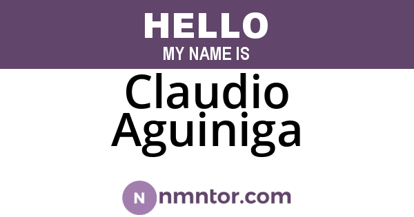 Claudio Aguiniga
