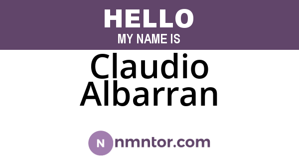 Claudio Albarran