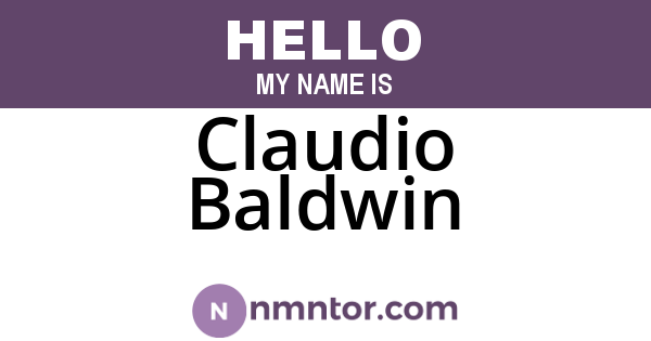 Claudio Baldwin