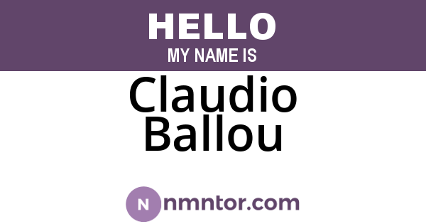 Claudio Ballou