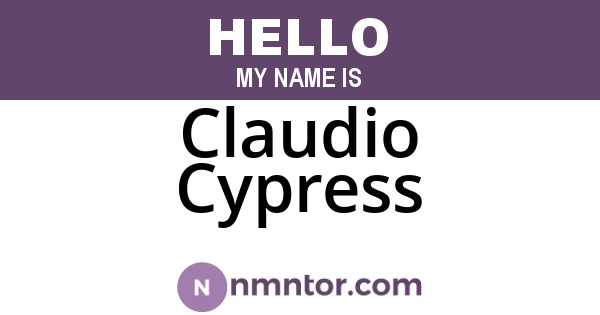 Claudio Cypress