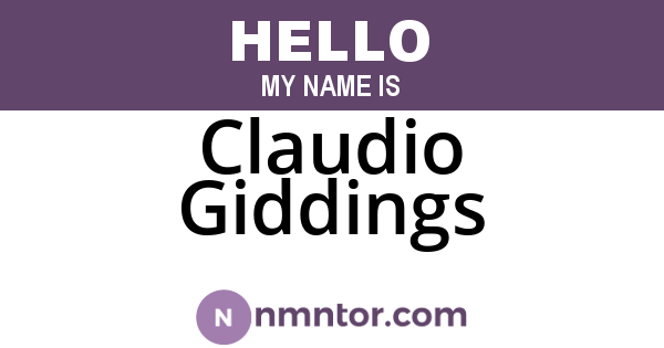 Claudio Giddings