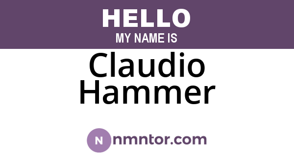 Claudio Hammer