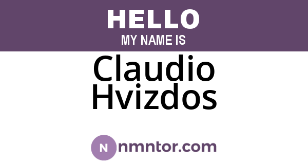 Claudio Hvizdos