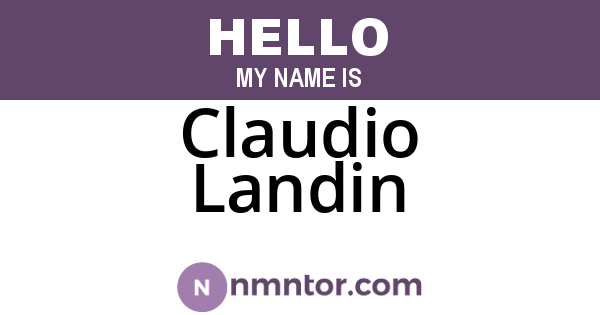 Claudio Landin