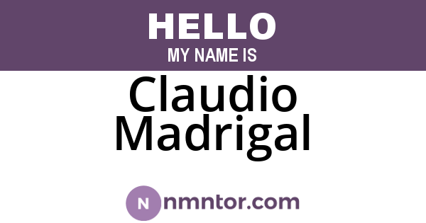 Claudio Madrigal