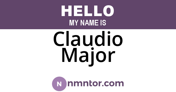 Claudio Major