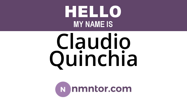 Claudio Quinchia