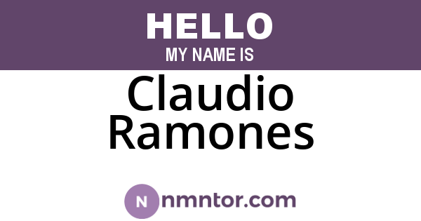 Claudio Ramones