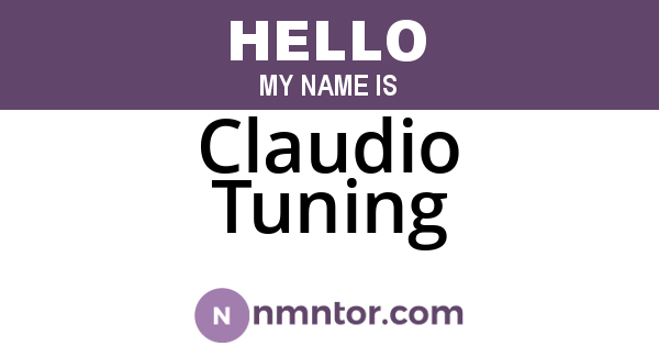 Claudio Tuning