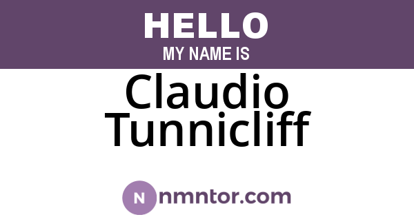 Claudio Tunnicliff