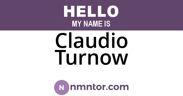 Claudio Turnow