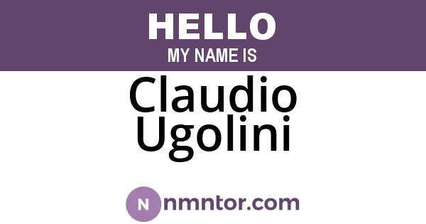 Claudio Ugolini