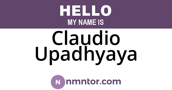Claudio Upadhyaya