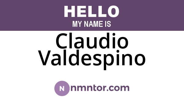 Claudio Valdespino