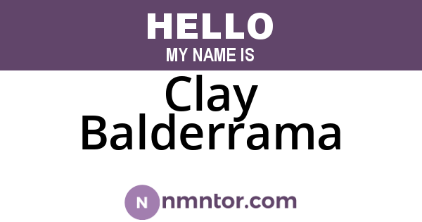 Clay Balderrama