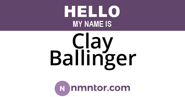 Clay Ballinger