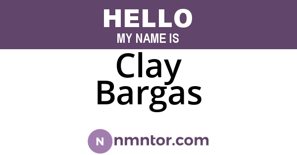 Clay Bargas