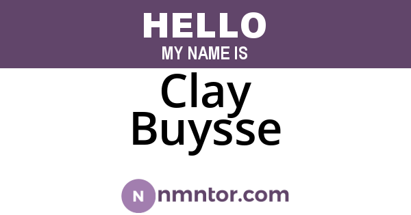 Clay Buysse
