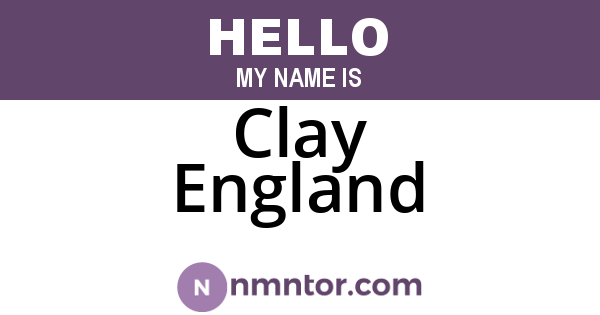 Clay England