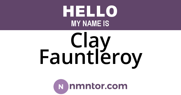 Clay Fauntleroy