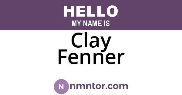 Clay Fenner