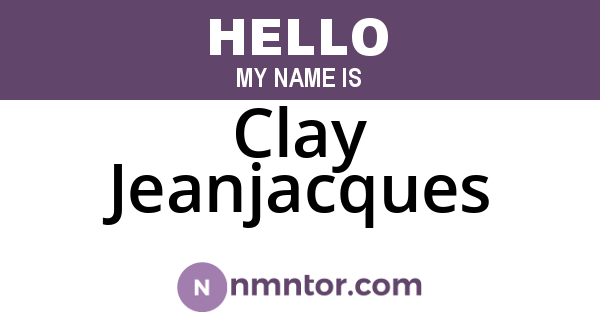 Clay Jeanjacques