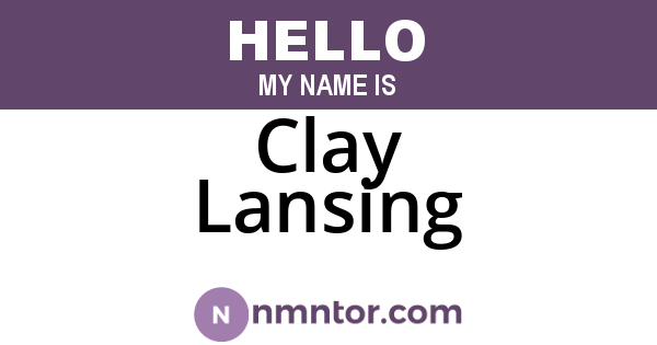 Clay Lansing
